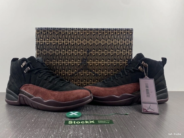 1st Kicks Shoes 12 Maniere Ma A DV6989-001 Black Jordan Retro 0801